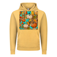 Vintage Mustard fall pumpkin seamless pattern Vintage Hoodie - BundleAndBundleShop