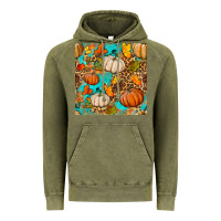 Vintage Olive fall pumpkin seamless pattern Vintage Hoodie - BundleAndBundleShop
