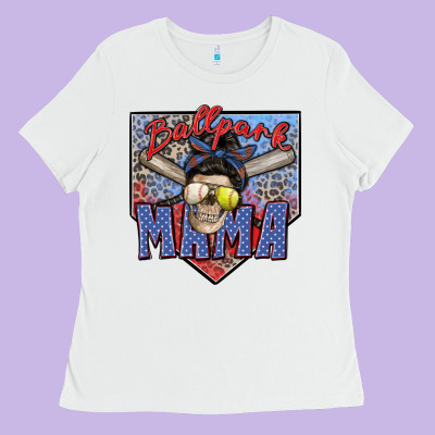 Ballpark Mama Ladies Tee Designed By Zillion Design Studio