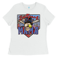 White ballpark mama Ladies Tee - Zillion Design Studio