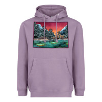 Lavender Colorado Scenery Map Heavyweight Hoodie - Bettercallsaul