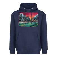 Navy Colorado Scenery Map Heavyweight Hoodie - Bettercallsaul