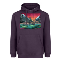 Plum Colorado Scenery Map Heavyweight Hoodie - Bettercallsaul