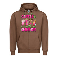 Chestnut i run on coffee and christmas cheer Zipper Hoodie - MaliasSmallBusiness