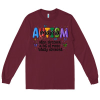 Burgundy autism mama Long Sleeve Tee - MaliasSmallBusiness