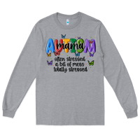 Heather Grey autism mama Long Sleeve Tee - MaliasSmallBusiness