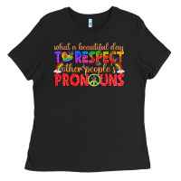 Black what a beautiful day to respect other peoples pron Ladies Tee - texasbilliewilder