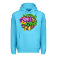 Ocean Blue Happy Mardi Gras y'all Premium Hoodie - NancyCooperArtShop
