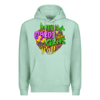 Seafoam Happy Mardi Gras y'all Premium Hoodie - NancyCooperArtShop