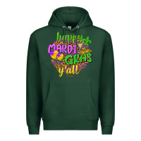 Sports Green Happy Mardi Gras y'all Premium Hoodie - NancyCooperArtShop