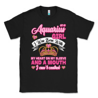 Black As a Aquarius Girl I was Born with My Heart on my Sleeve and a mouth Classic Tee - Jasminsmagicworld