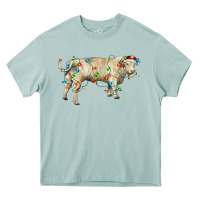 Arona Charolais bull with christmas lights Heavy Core Tee - RanaPortraitStore