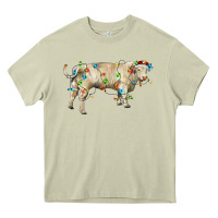 Mossy Charolais bull with christmas lights Heavy Core Tee - RanaPortraitStore