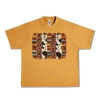 Peanut Butter serape sunflower cowhide leopard brushstroke Urban Heavy Tee - AdoDesignShop