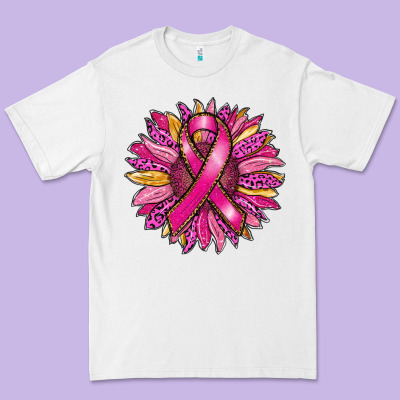 Breast Cancer Sunflower Premium Tee Designed By Ranaportraitstore