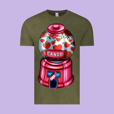 Love And Candy Machine Vintage Tee Designed By Adodesignshop