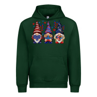 Forest Green 4th Of July gnomies with stars Urban Hoodie - HowdyJamesFarm