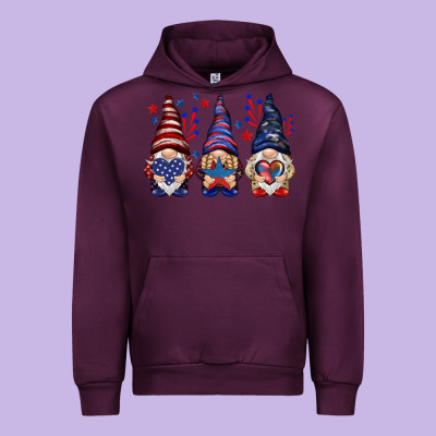 4th Of July Gnomies With Stars Urban Hoodie Designed By Howdyjamesfarm