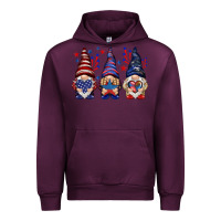 Mauve Wine 4th Of July gnomies with stars Urban Hoodie - HowdyJamesFarm