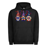 Pigment Black 4th Of July gnomies with stars Urban Hoodie - HowdyJamesFarm