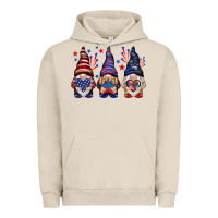 Pigment French Oak 4th Of July gnomies with stars Urban Hoodie - HowdyJamesFarm
