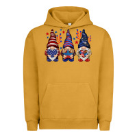 Pigment Peanut Butter 4th Of July gnomies with stars Urban Hoodie - HowdyJamesFarm