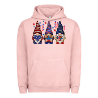 Pigment Salmon 4th Of July gnomies with stars Urban Hoodie - HowdyJamesFarm
