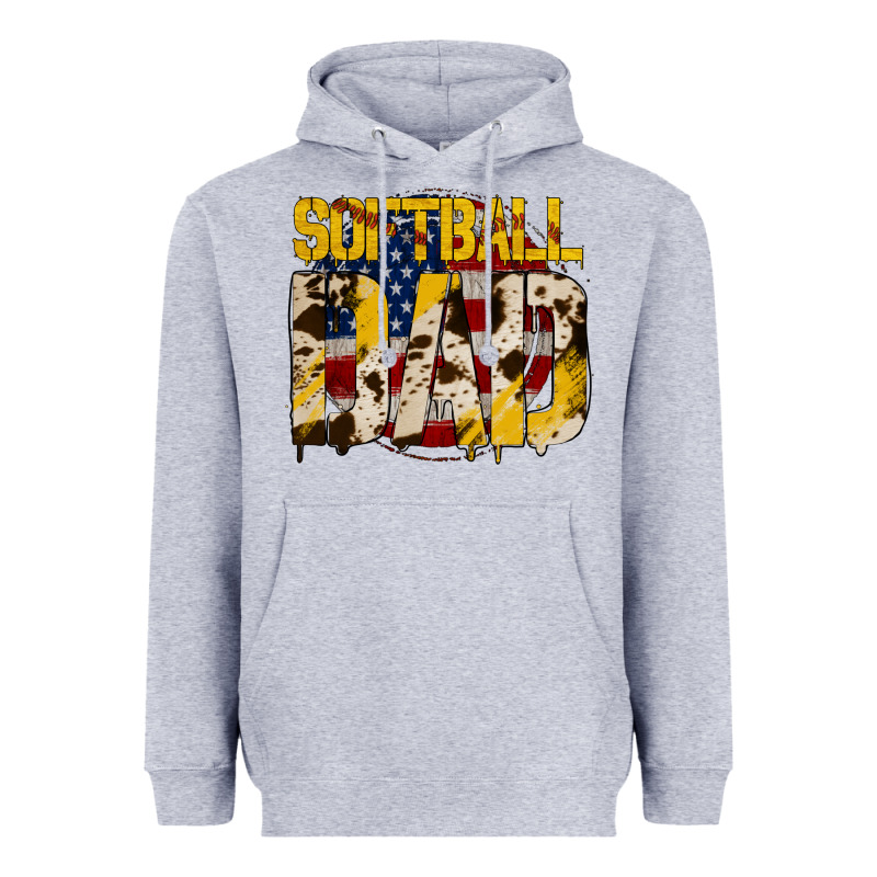 American Softball Dad Heavyweight Hoodie by Bettercallsaul | Teevron