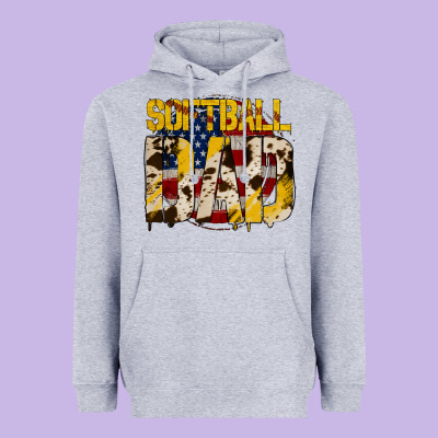 American Softball Dad Heavyweight Hoodie Designed By Bettercallsaul