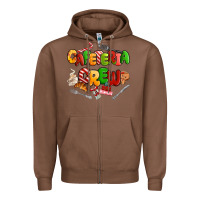 Chestnut Christmas cafeteria crew Zipper Hoodie - MaliasSmallBusiness