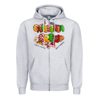 Heather Grey Christmas cafeteria crew Zipper Hoodie - MaliasSmallBusiness