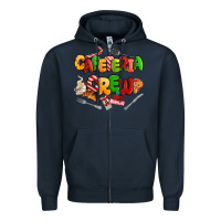 Navy Christmas cafeteria crew Zipper Hoodie - MaliasSmallBusiness