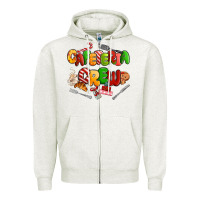 Oatmeal Heather Christmas cafeteria crew Zipper Hoodie - MaliasSmallBusiness