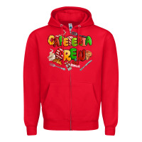 Red Christmas cafeteria crew Zipper Hoodie - MaliasSmallBusiness