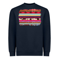 Navy aztec western leopard cowhide background Heavyweight Sweatshirt - AdoDesignShop