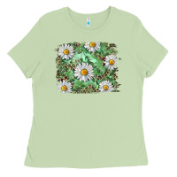 Matcha Daisy leopard Ladies Tee - RanaPortraitStore
