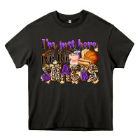 Asphalt i'm just here for the snacks basketball Heavy Core Tee - Zillion Design Studio
