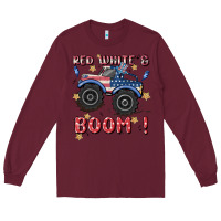 Burgundy 4th of july png, monster truck Long Sleeve Tee - MaliasSmallBusiness