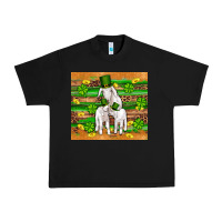 Black st patricks goat family shamrock gold serape leopard glitter wooden tu Urban Heavy Tee - Artiststas