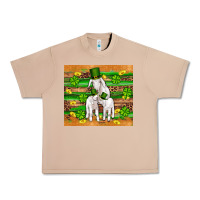 Burro st patricks goat family shamrock gold serape leopard glitter wooden tu Urban Heavy Tee - Artiststas