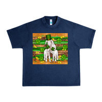 Navy st patricks goat family shamrock gold serape leopard glitter wooden tu Urban Heavy Tee - Artiststas