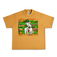 Peanut Butter st patricks goat family shamrock gold serape leopard glitter wooden tu Urban Heavy Tee - Artiststas