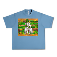 Pebble Blue st patricks goat family shamrock gold serape leopard glitter wooden tu Urban Heavy Tee - Artiststas