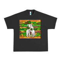 Pigment Black st patricks goat family shamrock gold serape leopard glitter wooden tu Urban Heavy Tee - Artiststas