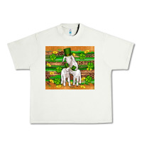 Pistachio st patricks goat family shamrock gold serape leopard glitter wooden tu Urban Heavy Tee - Artiststas