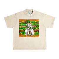 Sandshell st patricks goat family shamrock gold serape leopard glitter wooden tu Urban Heavy Tee - Artiststas