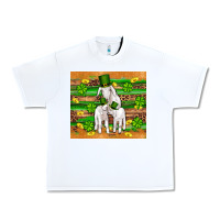 White st patricks goat family shamrock gold serape leopard glitter wooden tu Urban Heavy Tee - Artiststas