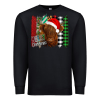 Black Merry Christmas Cow Premium Sweatshirt - Bettercallsaul
