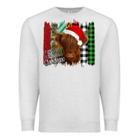 Oatmeal Heather Merry Christmas Cow Premium Sweatshirt - Bettercallsaul