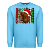 Ocean Blue Merry Christmas Cow Premium Sweatshirt - Bettercallsaul